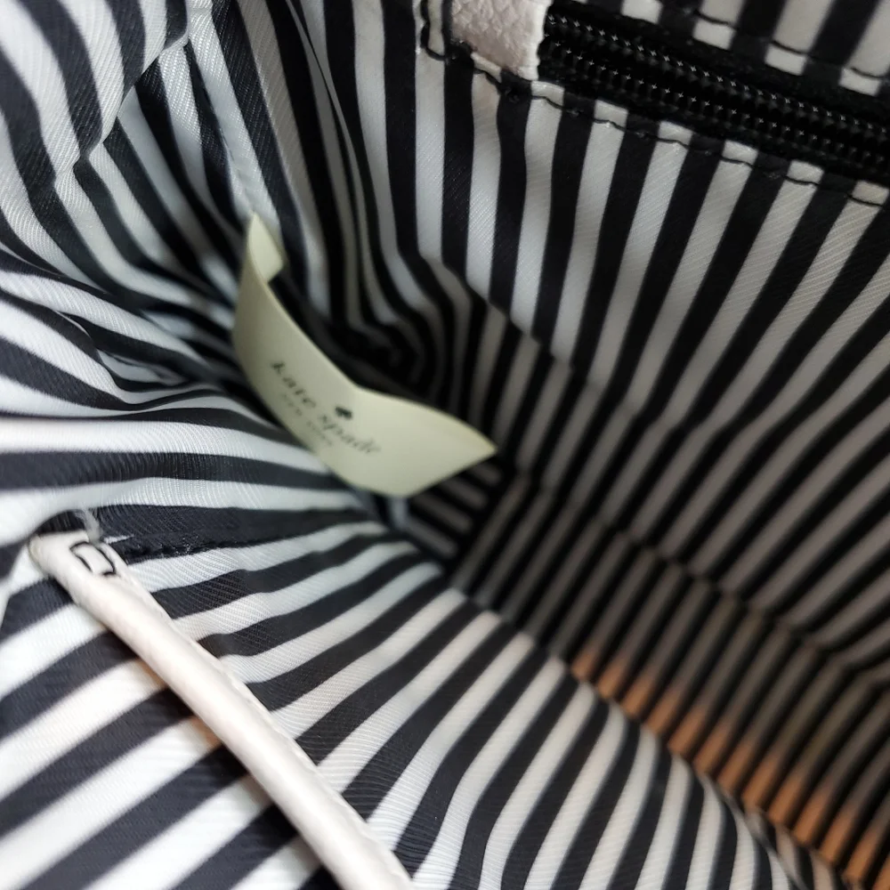 Kate Spade Black and Cream Leather Shoulder Bag